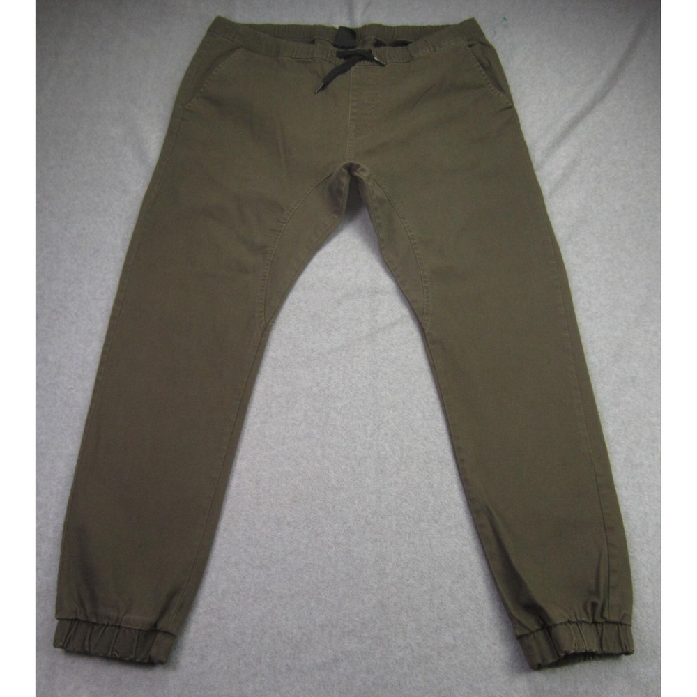 Southpole Mens XL Joggers Army Green‎ Flex Twill Elastic Waist Stretch Pants